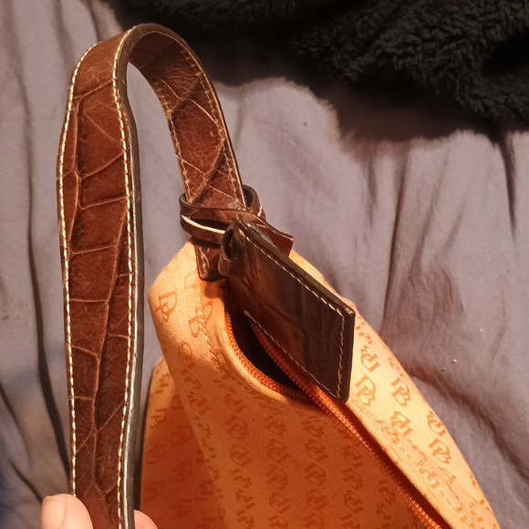 Dooney & Bourke Tan and Brown Shoulder Bag - Picture 6 of 8